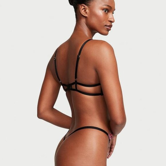 EXTRA SMALL {Victoria's Secret} Floral Embroidery Teddy - Picture 6 of 7